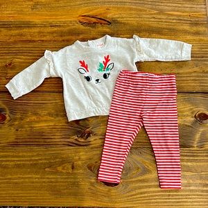 Reindeer Sweat Shirt with Legging Pants